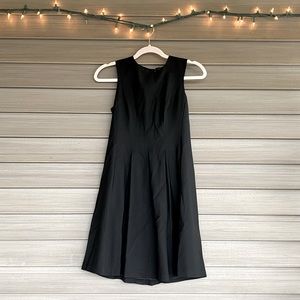 Theory Black Pleated Dress